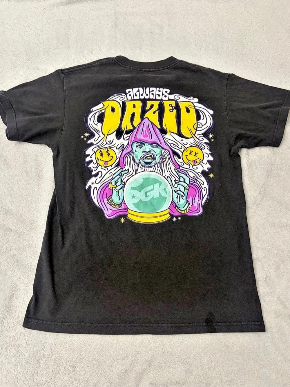 DGK Always Dazed T-Shirt Black & Yellow Medium